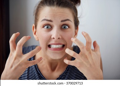Portrait young angry woman unhappy, annoyed by something Human face expression emotion reaction - Shutterstock ID 370029713