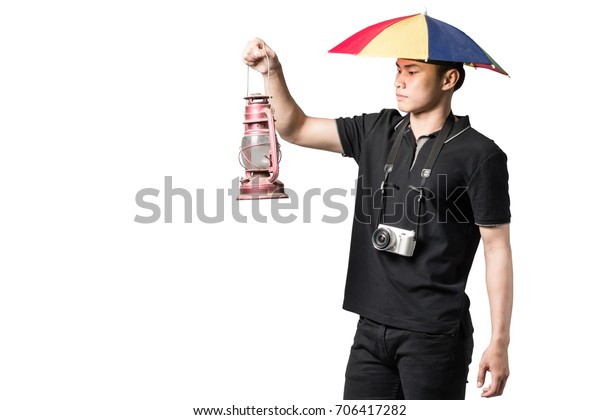 asian umbrella hat