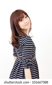 日本人 女性 振り向き の写真素材 画像 写真 Shutterstock