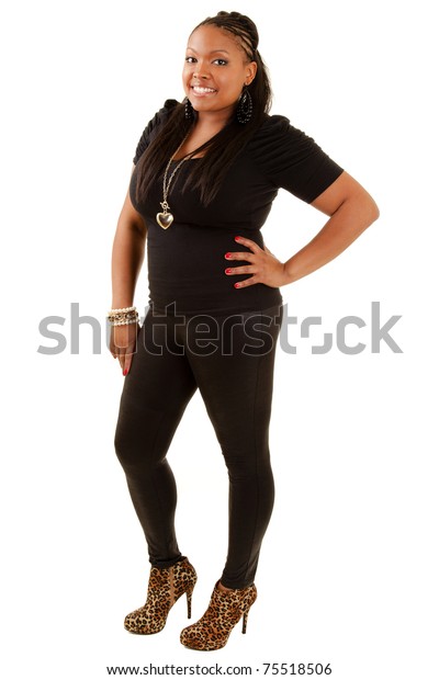 Portrait Young Beautiful Black Woman Smiling Stock Photo (Edit Now ...
