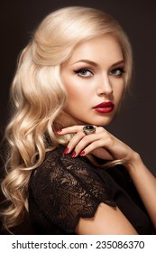 Portrait Of Young Beautiful Blonde