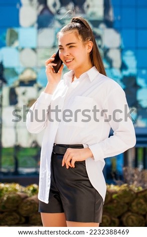 Similar – Woman call business happy