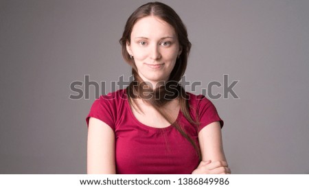 Portrait of a young beautiful cute girl