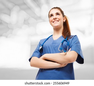 Portrait of a young beautiful nurse