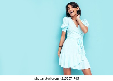 Portrait Young Beautiful Smiling Female Trendy Stock Photo 2155574765 ...