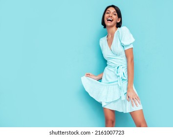 Portrait Young Beautiful Smiling Female Trendy Stock Photo 2161007723 ...