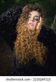 Portrait Of Young Beautiful Woman. Natural Light. Shallow Depth Of Field.