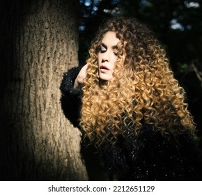 Portrait Of Young Beautiful Woman. Natural Light. Shallow Depth Of Field.