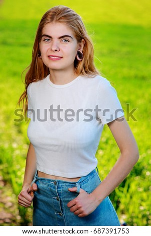 Similar – woman, smile, glasses, nature