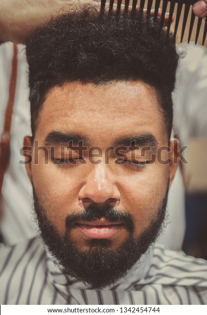 Portrait Young Black Man Getting New Stock Photo Edit Now 1342454744