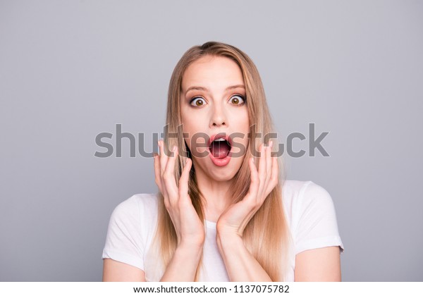 Portrait Young Blonde Gorgeous Stunned Shocked Stock Photo (Edit Now ...