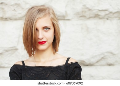 Woman Model Short Blonde Hair Images Stock Photos Vectors
