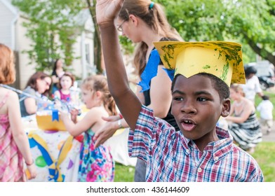 Kindergarten graduation background Stock Photos, Images & Photography