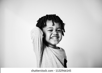 Portrait Of Young Cheerful African Boy