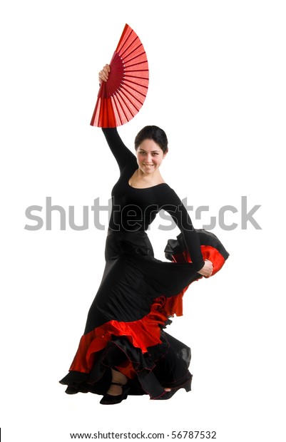 red and black spanish dress