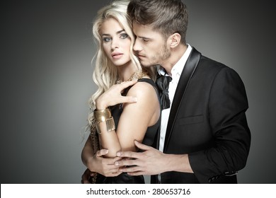 Portrait Of A Young Elegant Couple