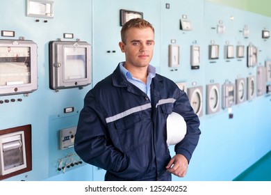 Portrait Of Young Engineer At Control Room