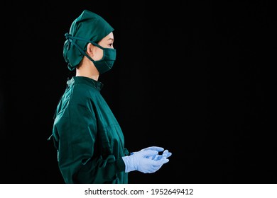 Portrait Of A Young Female Surgeon Not Looking At The Camera