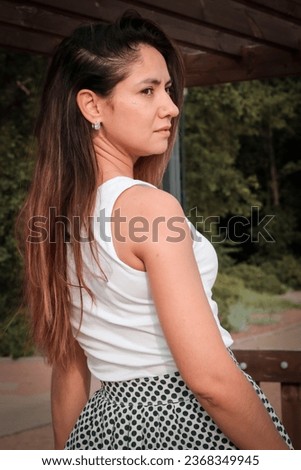 Similar – Woman in white dress