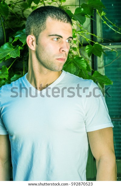 Portrait Young Handsome American Man Short Stock Photo Edit Now