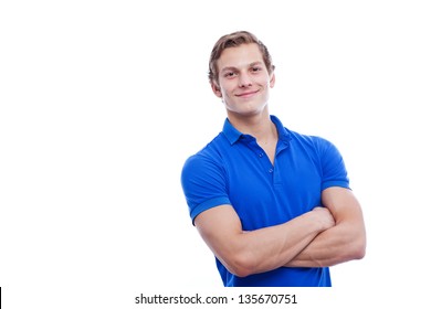 man wearing polo shirt