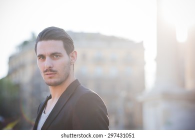 Portrait Young Italian Boy Posing Through Stock Photo 297431051 ...