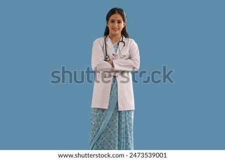 Portrait of a young lady doctor.