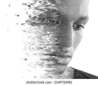 A portrait of a young man depicting his emotional state - Shutterstock ID 2149726981
