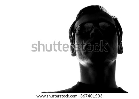 Similar – Man with sun hat and sunglasses on an old bridge