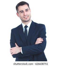 Portrait Of Young Man Isolated On White Background