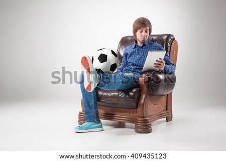 Similar – Image, Stock Photo soccer player Sports