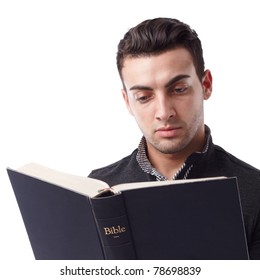 Portrait Of A Young Man Reading The Bible