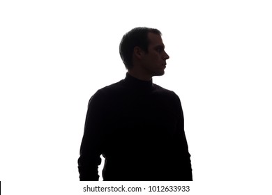 Portrait of a young man, side view - silhouette - Powered by Shutterstock