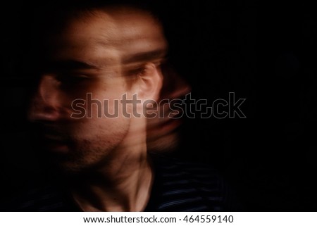 Similar – Image, Stock Photo Long exposure, male portrait
