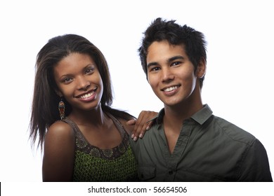 Portrait Of A Young Mixed Couple