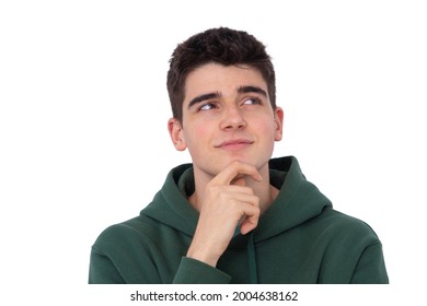 portrait of young pensive teenager isolated