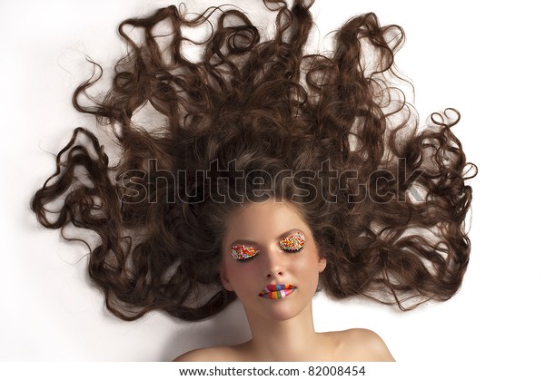 Portrait Young Pretty Girl Creative Make Stock Photo Edit Now