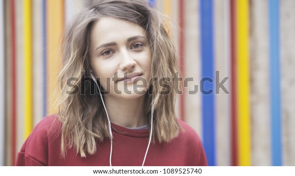 Portrait Young Pretty White Girl Curly Stock Photo Edit Now