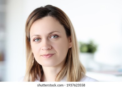 Portrait Of Young Pretty Woman At Home