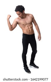 Muscular Sexy Naked Man Dancing Studio Foto Stock Shutterstock