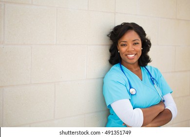 Portrait of a young smiling nurse.