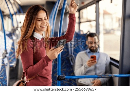 Similar – Image, Stock Photo Bus connection city bus