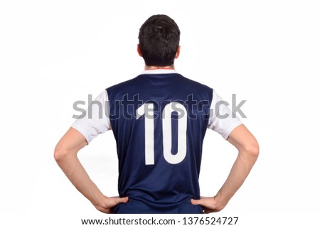 Similar – Image, Stock Photo Backlit portrait of a young man in front of a beach dune