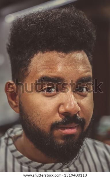 Portrait Young Unshaven Black Man Covered Stock Photo Edit Now