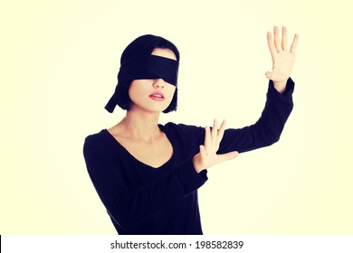 Portrait Of The Young Woman Blindfold.