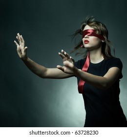 Portrait Of The Young Woman Blindfold