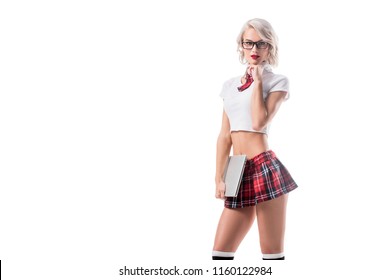 Teen blonde in school uniform erotic pics