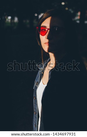 Similar – Image, Stock Photo Pretty blonde girl