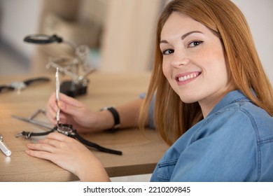 Portrait Of A Young Woman Watchmaker