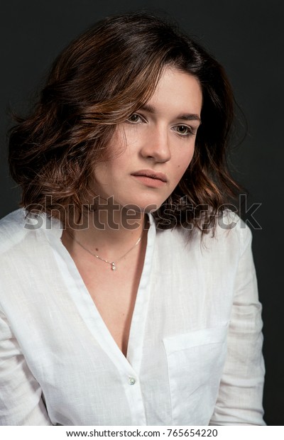 Portraite Young Beautiful Sad Woman Actress Stock Photo Edit Now